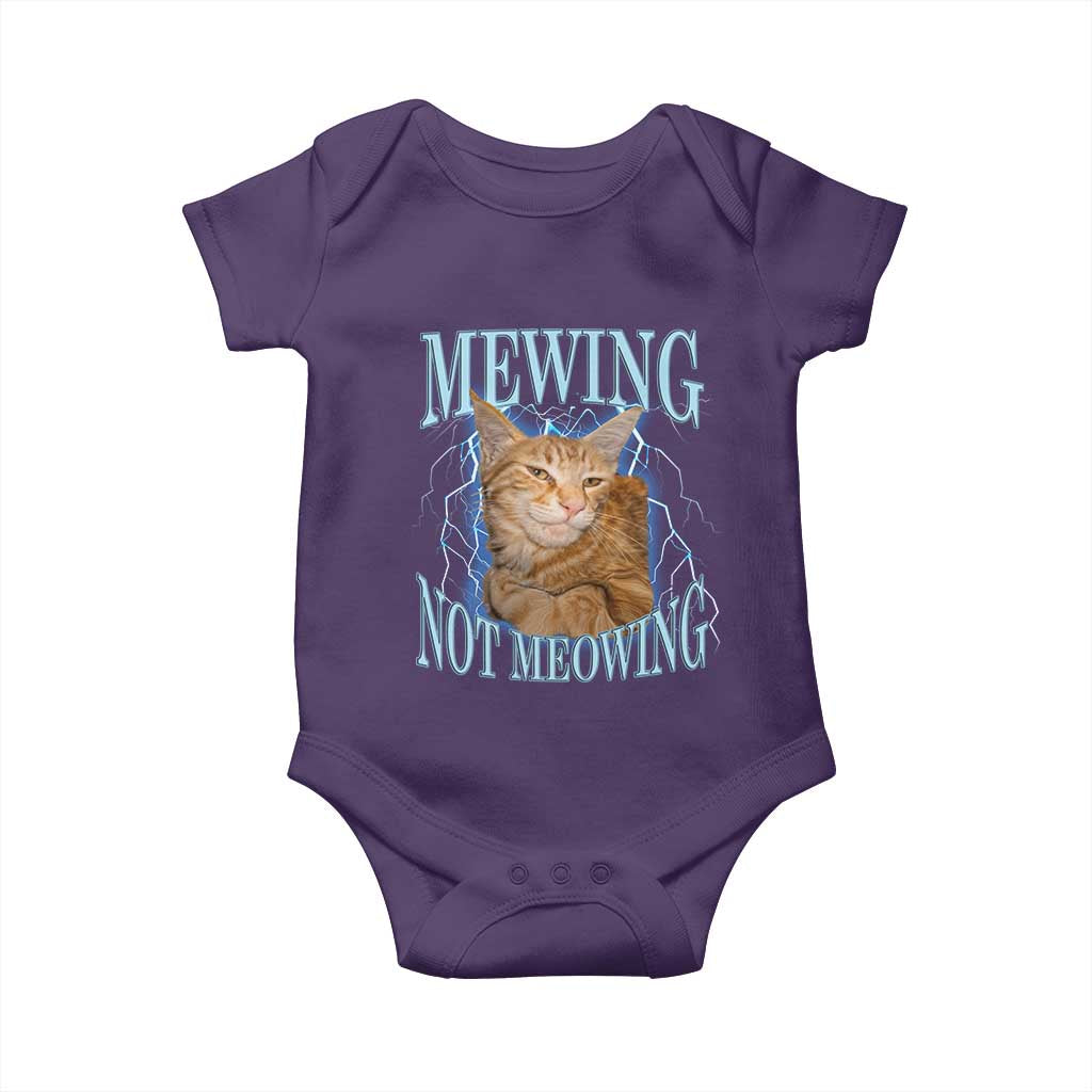 Mewing Not Meowing Baby Onesie Funny Cat Meme - Wonder Print Shop