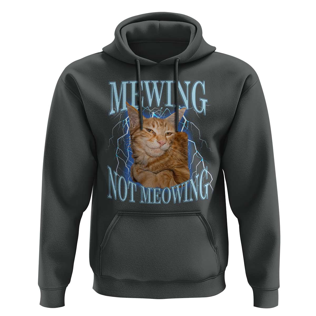 Mewing Not Meowing Hoodie Funny Cat Meme - Wonder Print Shop