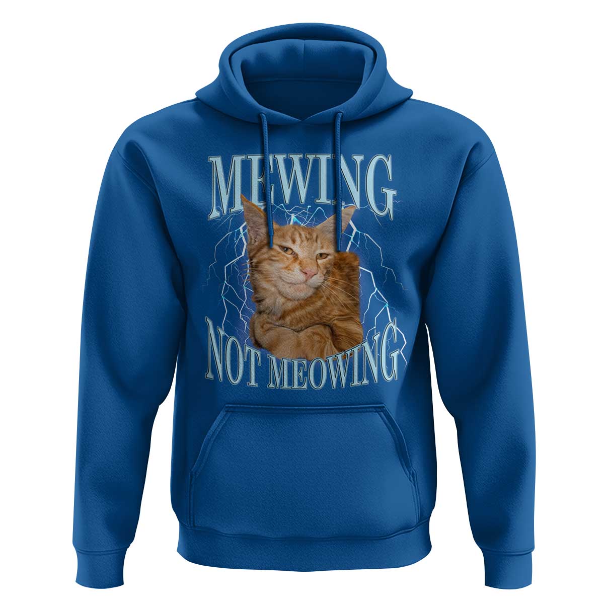 Mewing Not Meowing Hoodie Funny Cat Meme - Wonder Print Shop