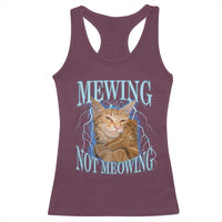 Mewing Not Meowing Racerback Tank Top Funny Cat Meme - Wonder Print Shop