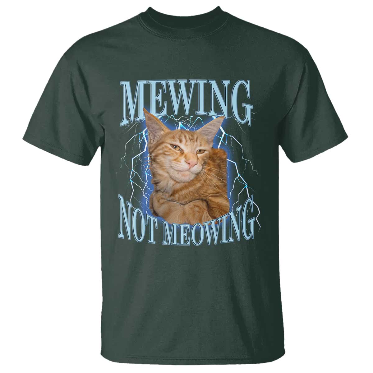 Mewing Not Meowing T Shirt Funny Cat Meme - Wonder Print Shop