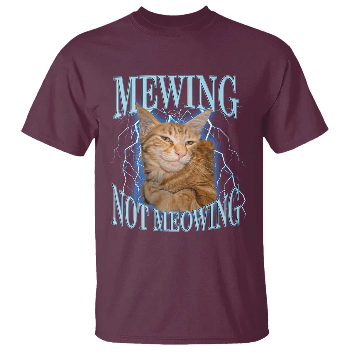 Mewing Not Meowing T Shirt Funny Cat Meme - Wonder Print Shop