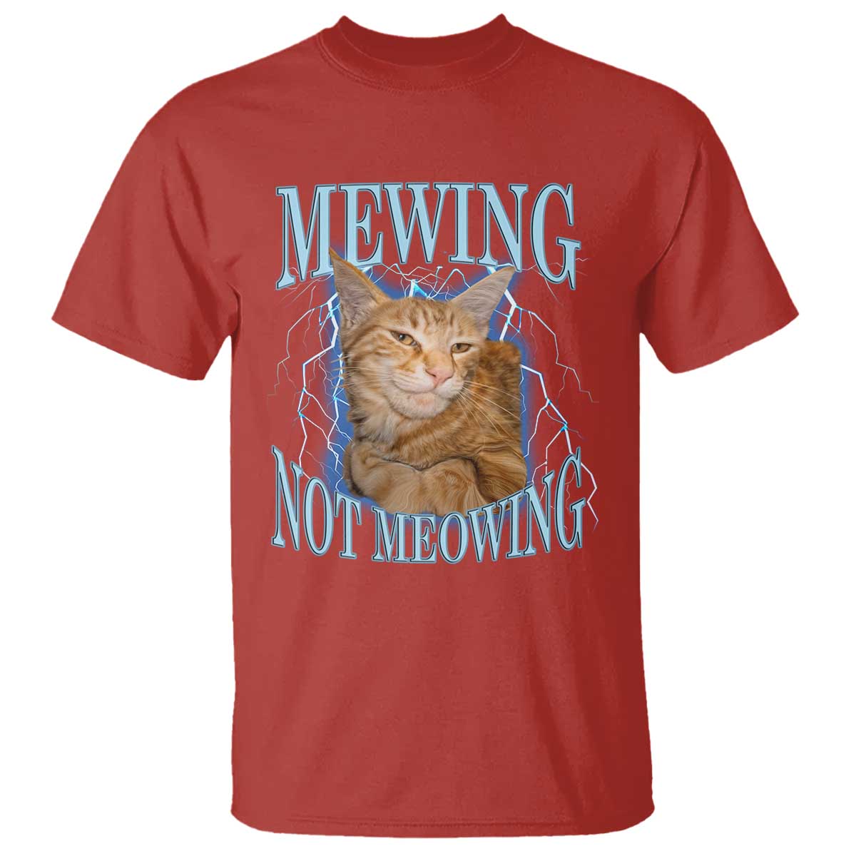 Mewing Not Meowing T Shirt Funny Cat Meme - Wonder Print Shop
