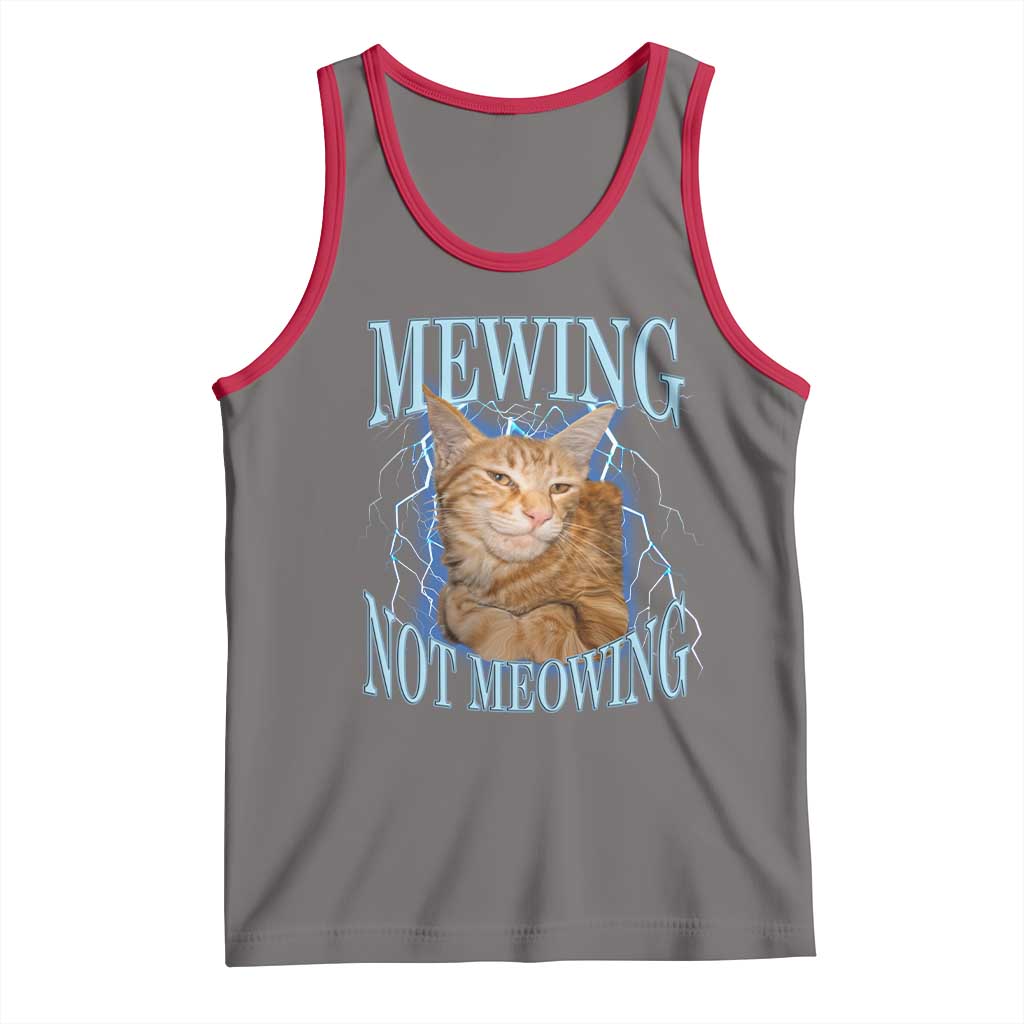 Mewing Not Meowing Tank Top Funny Cat Meme - Wonder Print Shop