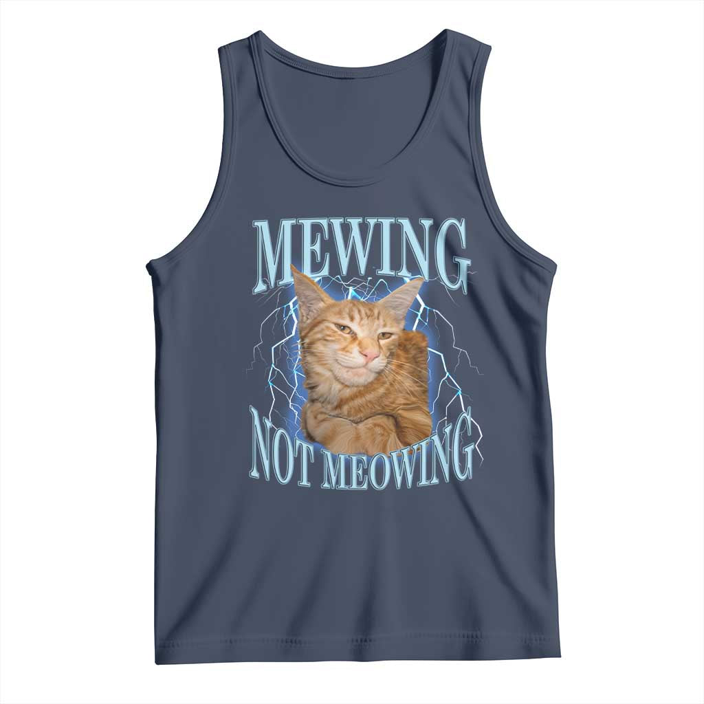 Mewing Not Meowing Tank Top Funny Cat Meme - Wonder Print Shop