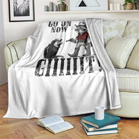 Funny Cowboy Raccoon Opossum Throw Blanket Go On Now Git - Wonder Print Shop
