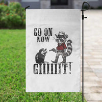 Funny Cowboy Raccoon Opossum Garden Flag Go On Now Git - Wonder Print Shop