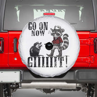 Funny Cowboy Raccoon Opossum Spare Tire Cover Go On Now Git - Wonder Print Shop