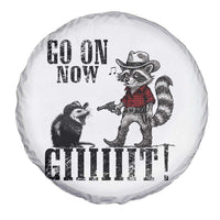 Funny Cowboy Raccoon Opossum Spare Tire Cover Go On Now Git - Wonder Print Shop