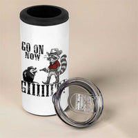 Funny Cowboy Raccoon Opossum 4 in 1 Can Cooler Tumbler Go On Now Git - Wonder Print Shop