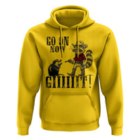 Funny Cowboy Raccoon Opossum Hoodie Go On Now Git - Wonder Print Shop