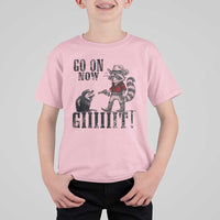 Funny Cowboy Raccoon Opossum T Shirt For Kid Go On Now Git - Wonder Print Shop