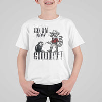 Funny Cowboy Raccoon Opossum T Shirt For Kid Go On Now Git - Wonder Print Shop