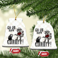 Funny Cowboy Raccoon Opossum Ceramic Ornament Go On Now Git - Wonder Print Shop