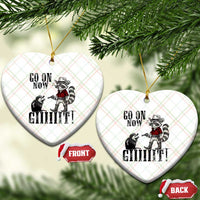 Funny Cowboy Raccoon Opossum Ceramic Ornament Go On Now Git - Wonder Print Shop