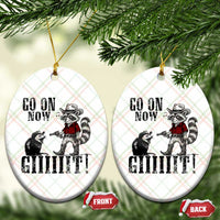 Funny Cowboy Raccoon Opossum Ceramic Ornament Go On Now Git - Wonder Print Shop