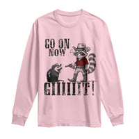 Funny Cowboy Raccoon Opossum Long Sleeve Shirt Go On Now Git - Wonder Print Shop