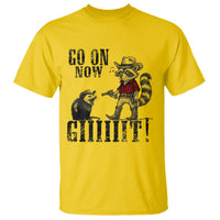 Funny Cowboy Raccoon Opossum T Shirt Go On Now Git - Wonder Print Shop