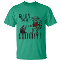 Funny Cowboy Raccoon Opossum T Shirt Go On Now Git - Wonder Print Shop