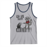Funny Cowboy Raccoon Opossum Tank Top Go On Now Git - Wonder Print Shop