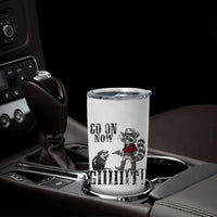Funny Cowboy Raccoon Opossum Tumbler Cup Go On Now Git - Wonder Print Shop