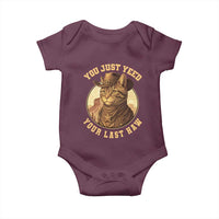 Cowboy Cat Baby Onesie You Just Yeehaw Your Last Haw - Wonder Print Shop