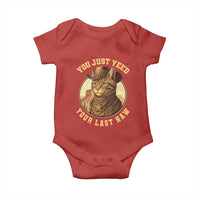Cowboy Cat Baby Onesie You Just Yeehaw Your Last Haw - Wonder Print Shop
