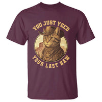 Cowboy Cat T Shirt You Just Yeehaw Your Last Haw - Wonder Print Shop