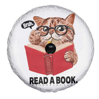Funny Cat Reading Spare Tire Cover Book Lover - Wonder Print Shop