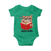 Funny Cat Reading Baby Onesie Book Lover - Wonder Print Shop