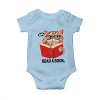 Funny Cat Reading Baby Onesie Book Lover - Wonder Print Shop