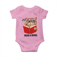 Funny Cat Reading Baby Onesie Book Lover - Wonder Print Shop