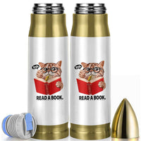 Funny Cat Reading Bullet Tumbler Book Lover - Wonder Print Shop