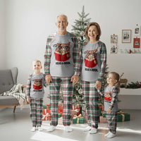 Funny Cat Reading Plaid Pajama Set Book Lover - Wonder Print Shop
