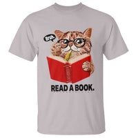 Funny Cat Reading T Shirt Book Lover - Wonder Print Shop