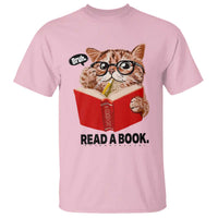 Funny Cat Reading T Shirt Book Lover - Wonder Print Shop