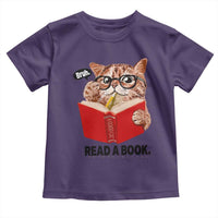 Funny Cat Reading Toddler T Shirt Book Lover - Wonder Print Shop