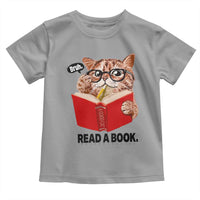 Funny Cat Reading Toddler T Shirt Book Lover - Wonder Print Shop