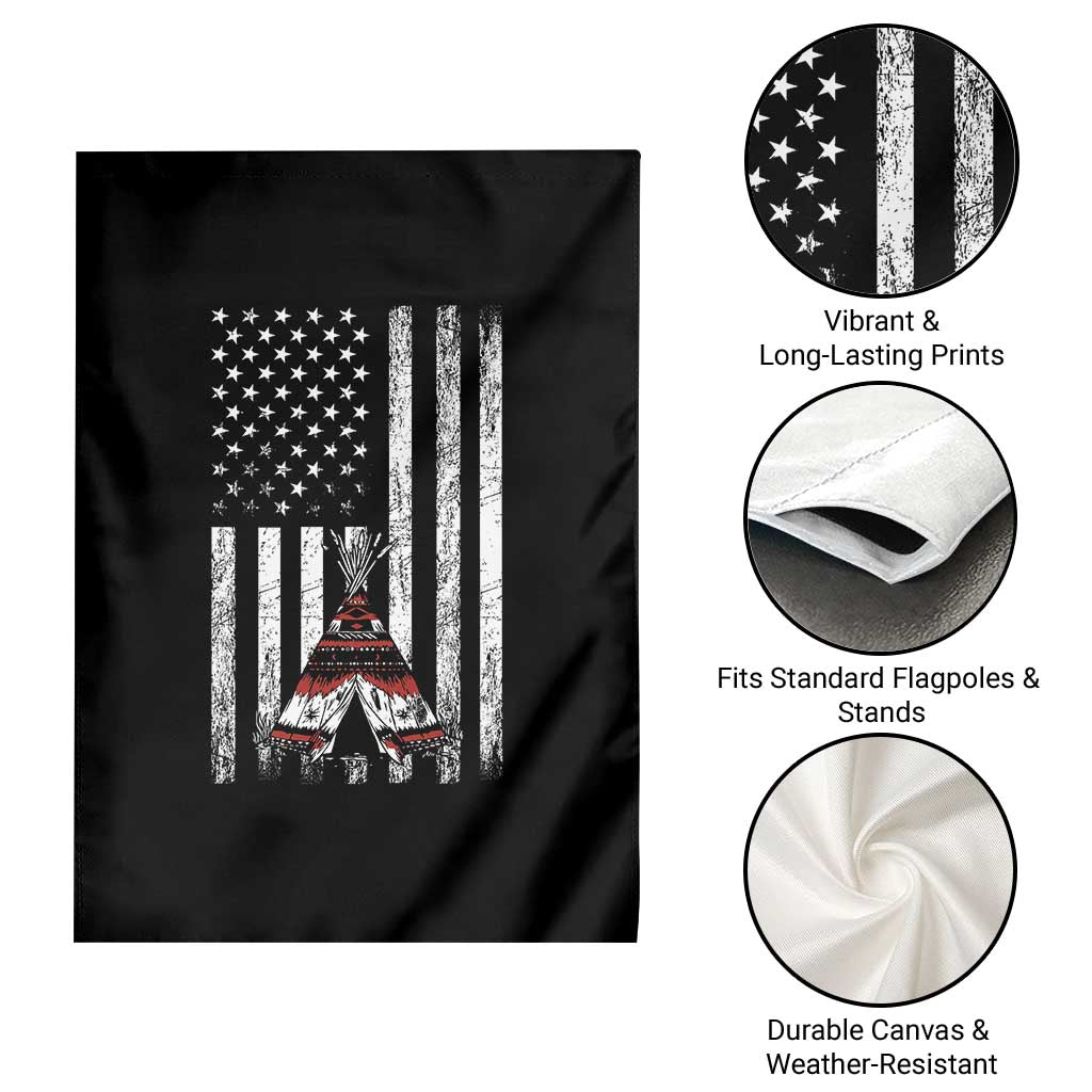 Teepee Pocket Native American Garden Flag American Flag Native Feather Pride Month Indigenous