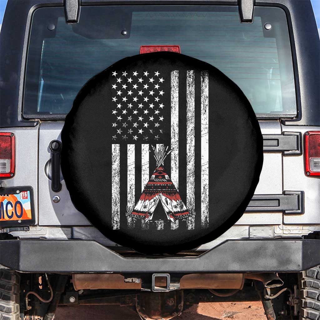 Teepee Pocket Native American Spare Tire Cover American Flag Native Feather Pride Month Indigenous