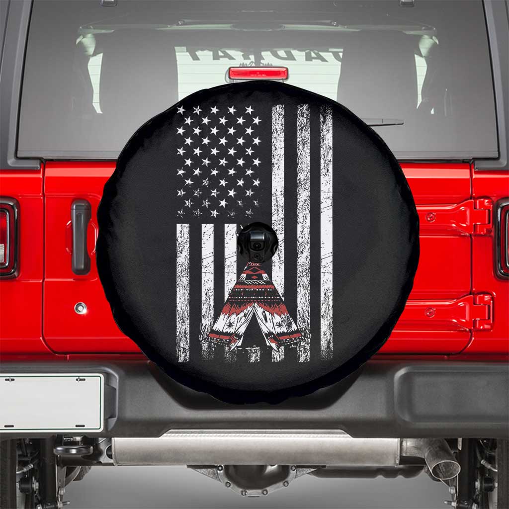 Teepee Pocket Native American Spare Tire Cover American Flag Native Feather Pride Month Indigenous