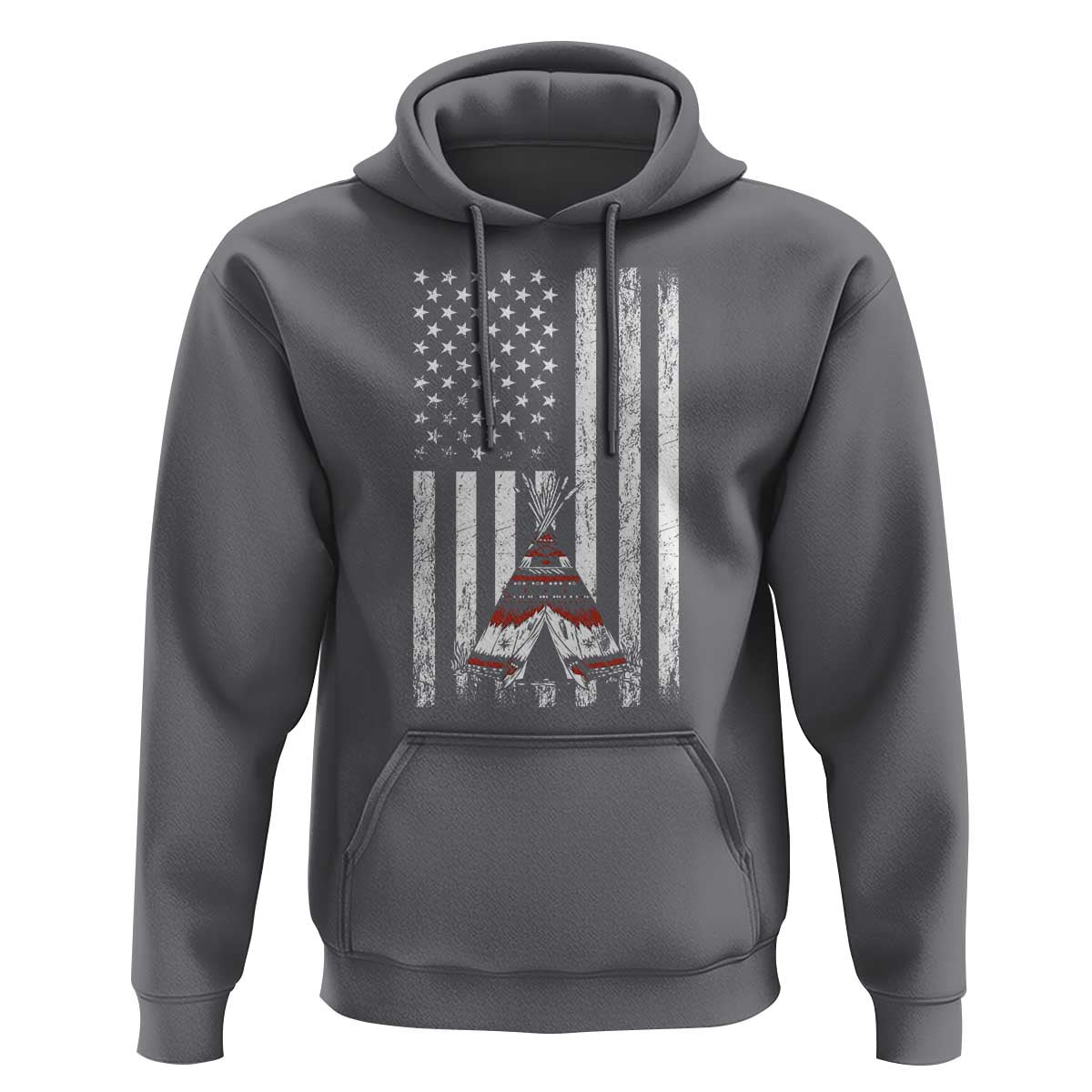 Teepee Pocket Native American Hoodie American Flag Native Feather Pride Month Indigenous
