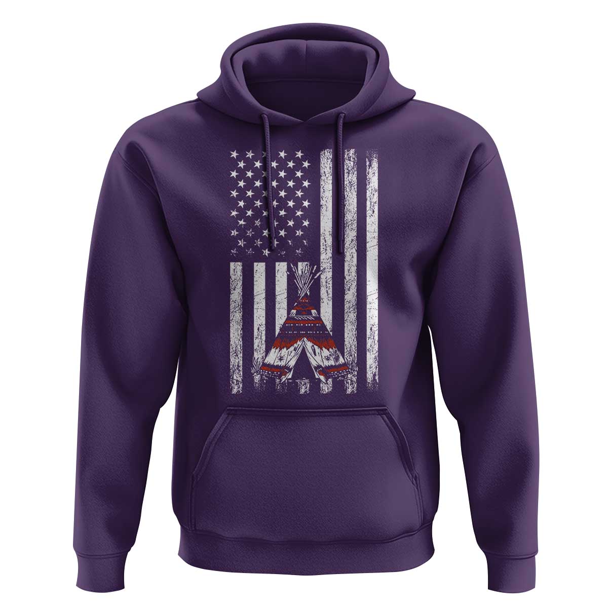 Teepee Pocket Native American Hoodie American Flag Native Feather Pride Month Indigenous