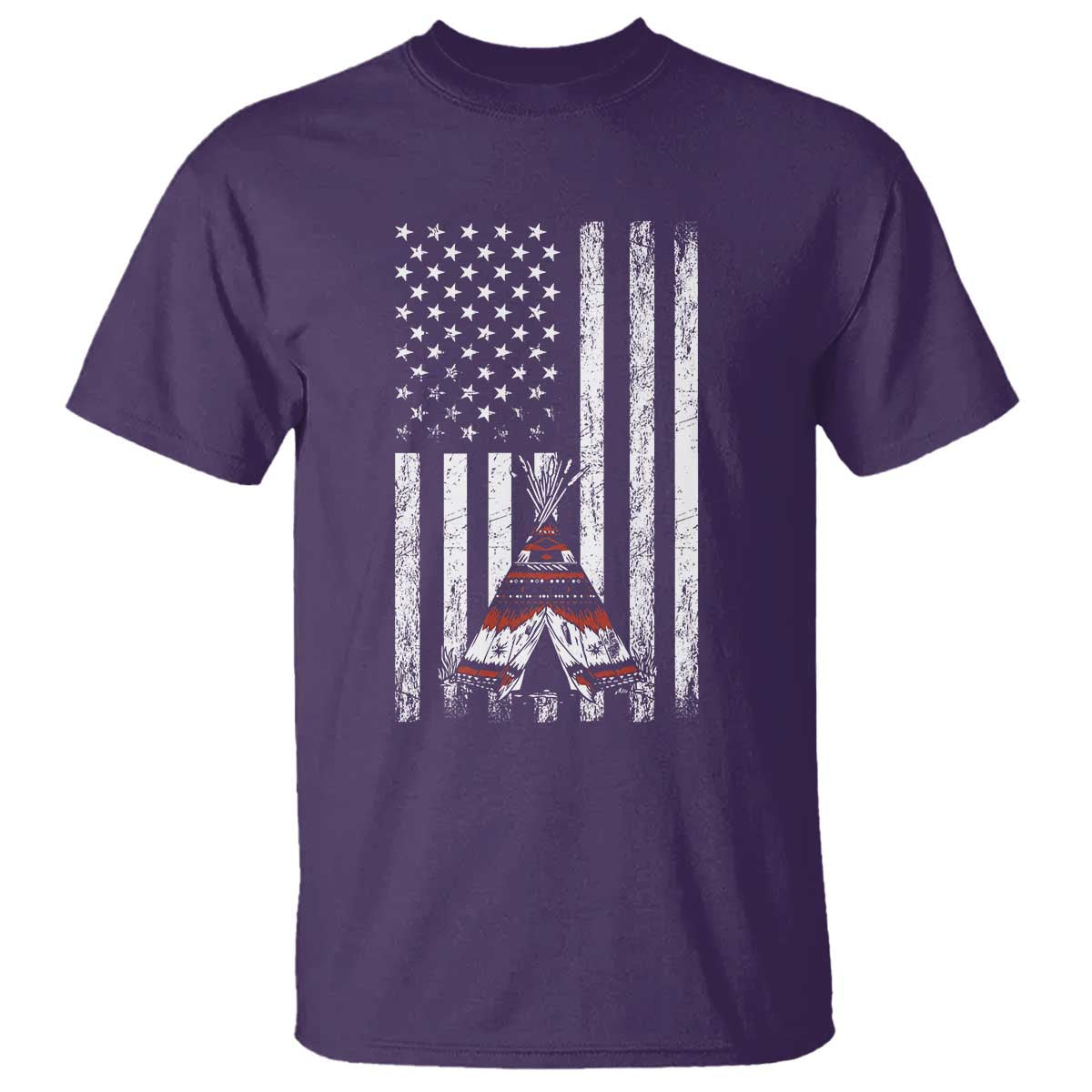 Teepee Pocket Native American T Shirt American Flag Native Feather Pride Month Indigenous