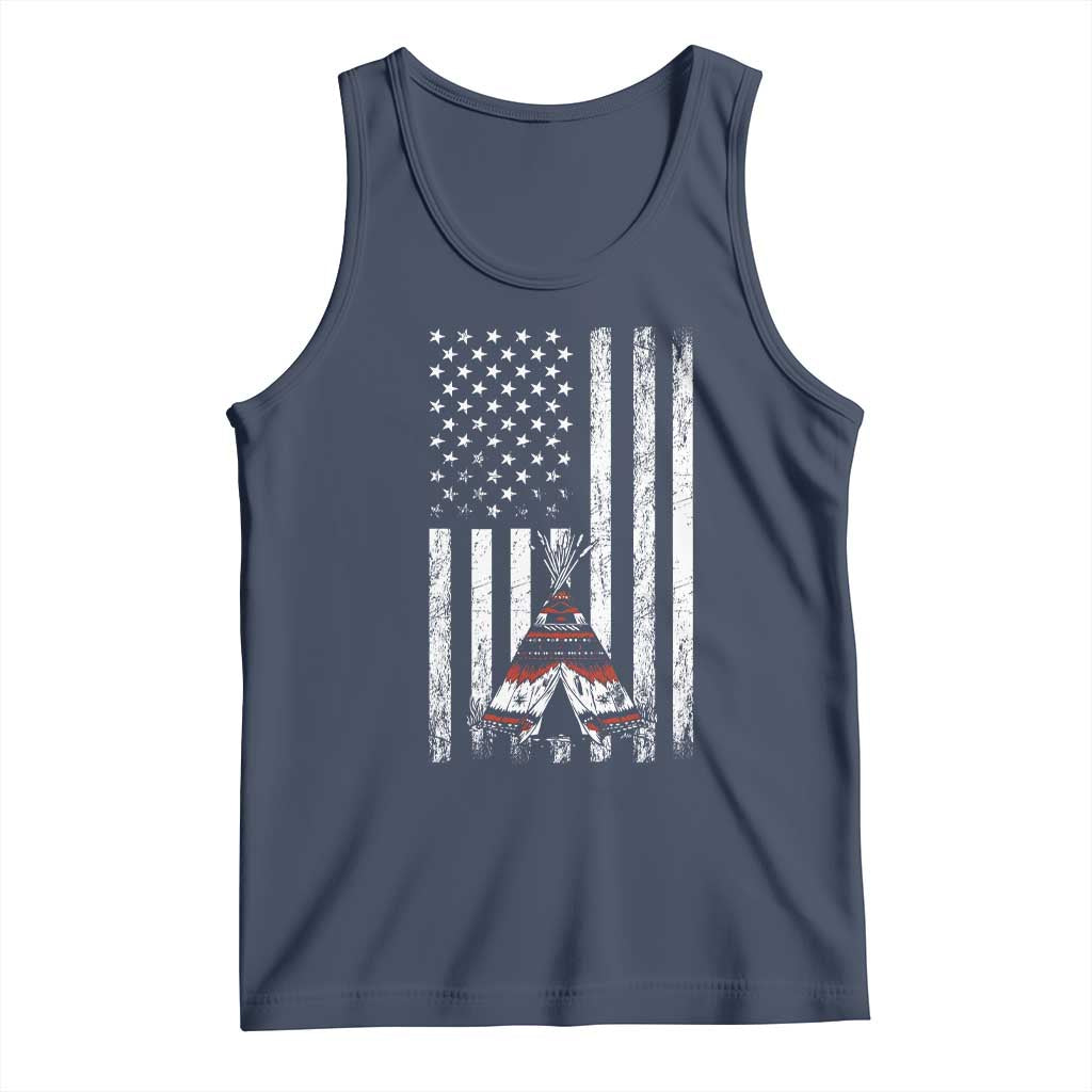 Teepee Pocket Native American Tank Top American Flag Native Feather Pride Month Indigenous