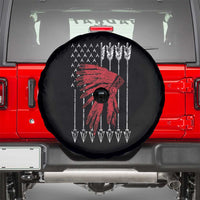 Native American Teepee American Flag Spare Tire Cover