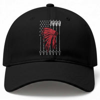 Native American Teepee American Flag Baseball Cap