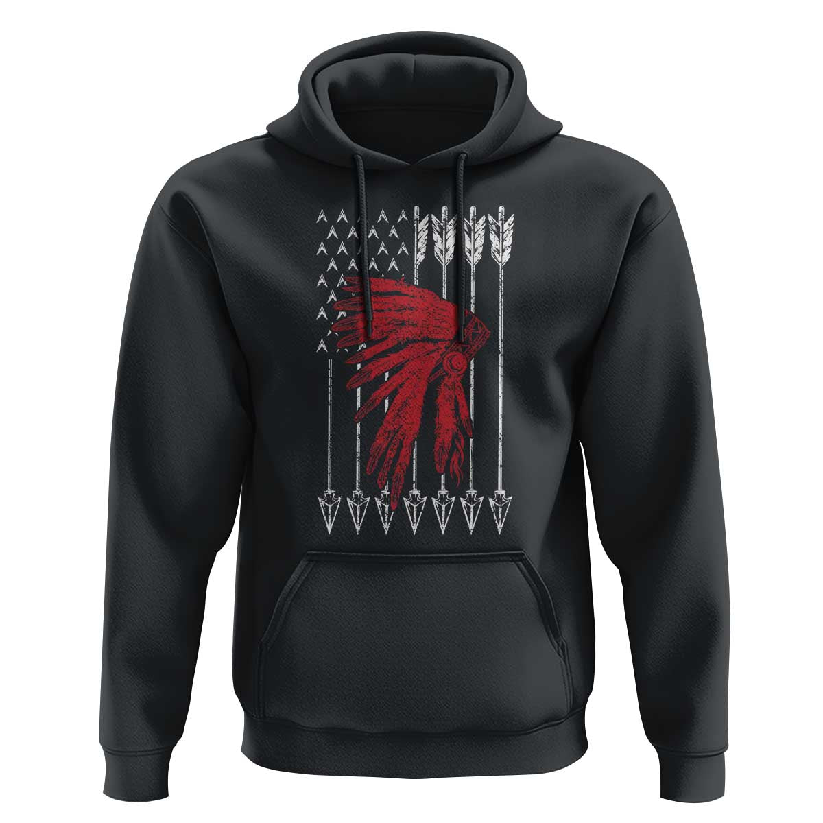 Native American Teepee American Flag Hoodie