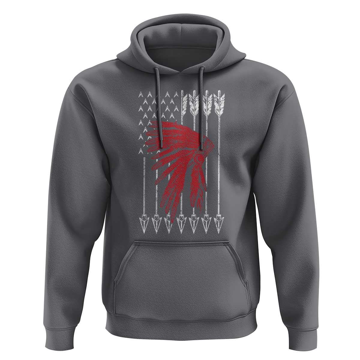 Native American Teepee American Flag Hoodie