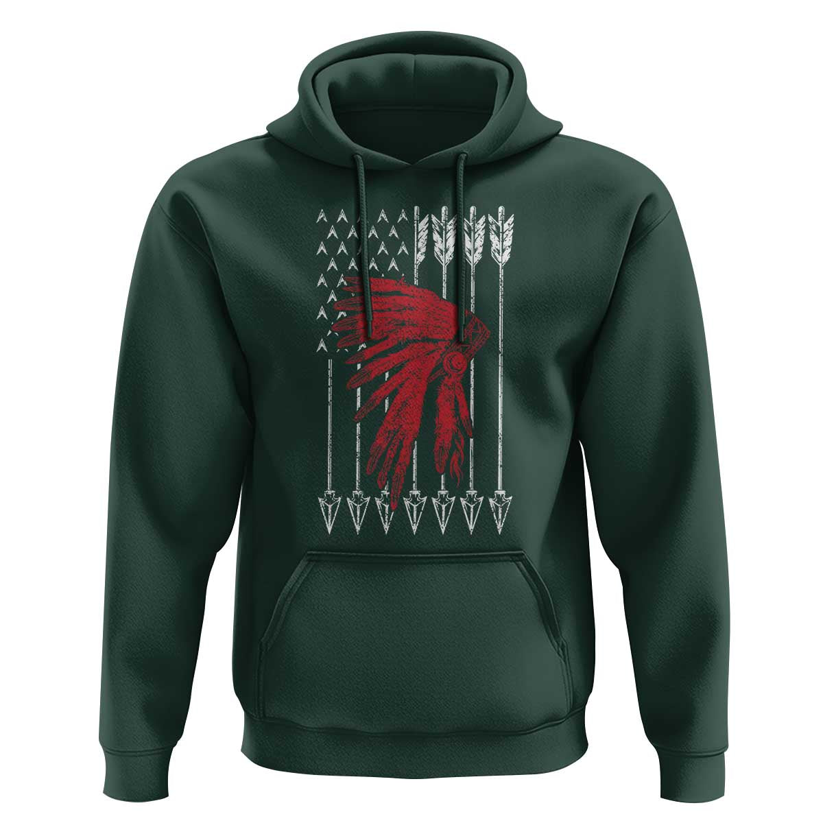 Native American Teepee American Flag Hoodie